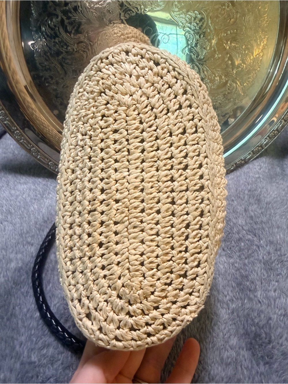 Brighton Crochet Purse with detachable leather strap and Brighton Shopping Sack - Picture 7 of 11